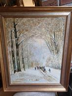 olieverf Houthakkers met mallejan, Ophalen