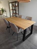 Eettafel boomstam 180x90 massief hout., Huis en Inrichting, Tafels | Eettafels, Ophalen, Eikenhout, 50 tot 100 cm, Zo goed als nieuw