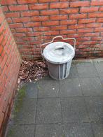 Zinken Vuilnisemmer met Deksel, Ophalen, Gebruikt, Zink, Met deksel