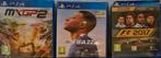 PS4 Spellen: FIFA 22, MXGP2, F1 2017, Ophalen of Verzenden, Gebruikt, Met games