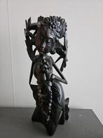 Indonesische houten beeld - Godin met lotusbloem, Antiek en Kunst, Kunst | Beelden en Houtsnijwerken, Ophalen