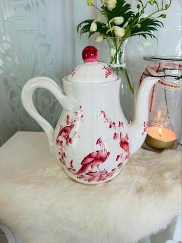 Spode Copeland Chesea birds red koffie pot izgst beschikbaar voor biedingen