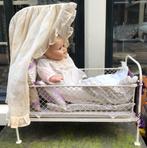 Antiek metalen poppenbed poppenledikant, Antiek en Kunst, Ophalen of Verzenden