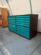 Vintage papierkasten, Ophalen, Gebruikt, 5 laden of meer, 100 tot 150 cm