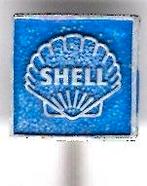 SHELL blauw op zilverkleurig brandstof speldje ( M_169 ), Verzamelen, Speldjes, Pins en Buttons, Verzenden, Nieuw, Transport, Speldje of Pin
