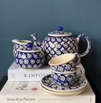 Boleslawiec vintage theeservies, Ophalen of Verzenden, Zo goed als nieuw, Overige stijlen, Kop(pen) en/of Schotel(s)