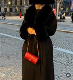 Mantel Jas met bont, Kleding | Dames, Jassen | Winter, Ophalen of Verzenden, Nieuw, Maat 38/40 (M), Zwart