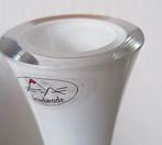 Normann Copenhagen - Deense vintage swing vaas - 70s, Gebruikt, Wit, Ophalen of Verzenden, Glas