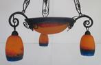 art deco pate de verre luster lamp Degue 5, Antiek en Kunst, Antiek | Lampen, Ophalen