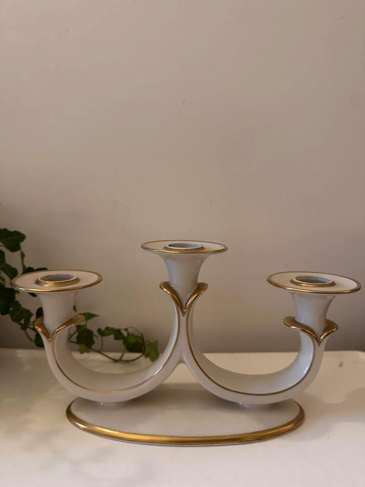 Eichenbach porseleinen kandelaar, Antiek en Kunst, Antiek | Kandelaars, Ophalen of Verzenden