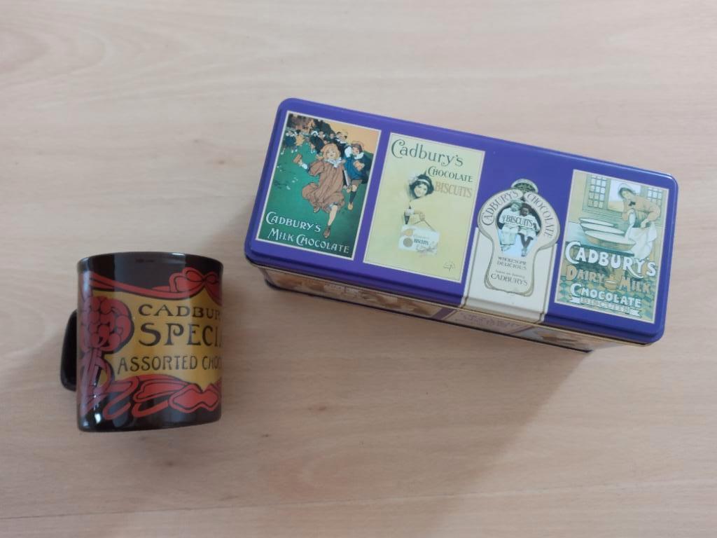 Blik Cadbury met mok, Ophalen of Verzenden, Zo goed als nieuw, Overige, Overige merken