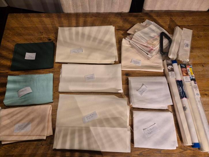 Borduurstof aida divers, Huis en Inrichting, Keuken | Textiel, Tafelkleed of Tafelzeil, Wit, Ophalen of Verzenden