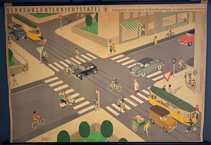 Oude Duitse schoolplaat, Antiek en Kunst, Antiek | Schoolplaten, Stad- en Dorpsgezichten, Ophalen of Verzenden