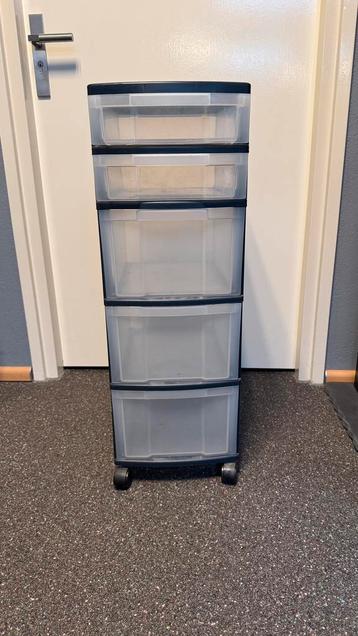 Kunststof ladekastjes verrijdbaar beschikbaar voor biedingen