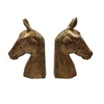 Mid Century messing boekensteunen paardenhoofden, Antiek en Kunst, Curiosa en Brocante, Ophalen of Verzenden