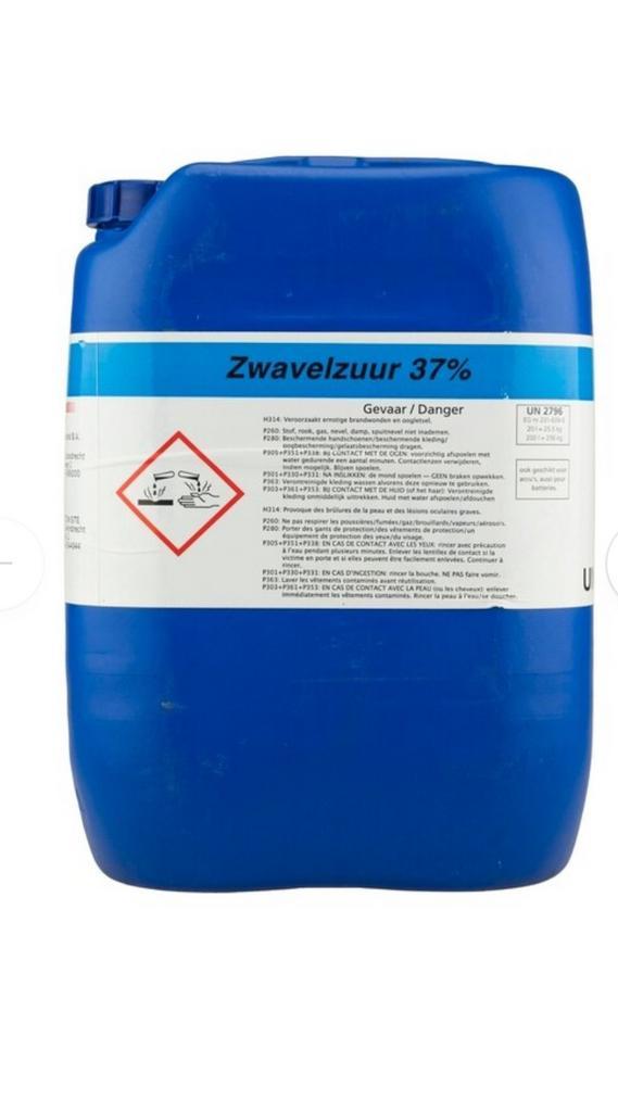 Zwembad: Zwavelzuur 37% – 20 liter can, Tuin en Terras, Zwembad-toebehoren, Nieuw, Reinigingsmiddel, Ophalen