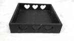 Houten bakje zwart met hartjes, Huis en Inrichting, Woonaccessoires | Overige, Ophalen of Verzenden, 'T Olde Gre-j, Info@toldegrej.nl
