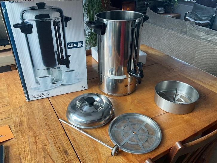 Koffiepercolator, Witgoed en Apparatuur, Koffiezetapparaten, Zo goed als nieuw, Gemalen koffie, Koffiemachine, 10 kopjes of meer