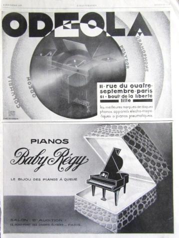 20 grote pagina's vol Franse advertenties reclames 1923-31 beschikbaar voor biedingen