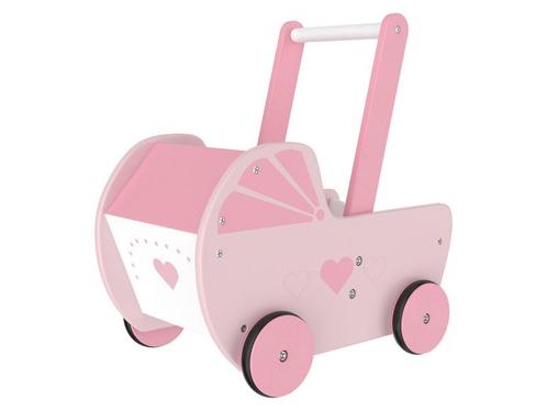 Houten poppenwagen roze, Kinderen en Baby's, Speelgoed | Houten speelgoed, Nieuw, Ophalen of Verzenden