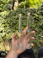 Set van 2 glazen flesjes met kurk – smal model, Ophalen, Zo goed als nieuw, Overige typen