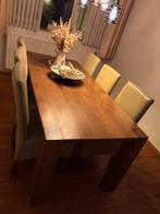 Eettafel met 6 stoelen, Huis en Inrichting, Tafels | Eettafels, Ophalen, Gebruikt, 100 tot 150 cm, Eikenhout