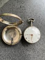 Zilveren zakhorloge dubbele kast, Antiek en Kunst, Antiek | Goud en Zilver, Ophalen of Verzenden, Zilver