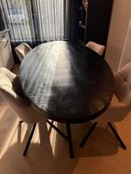 Ovale eettafel 180x200, Huis en Inrichting, Complete eetkamers, Ophalen, Zo goed als nieuw, Mangohout, 6 tot 8 stoelen