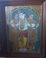 Groot  Tanjore Painting 19e-eeuw Zuid -India ., Ophalen