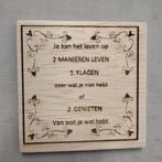 Spreuken op hout gelaserd 083, Nieuw, Ophalen of Verzenden