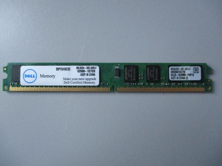 DELL PC2-6400 2GB DDR2 800MHz - €2,45, Computers en Software, RAM geheugen, Zo goed als nieuw, Desktop, 2 GB, DDR2, Ophalen of Verzenden