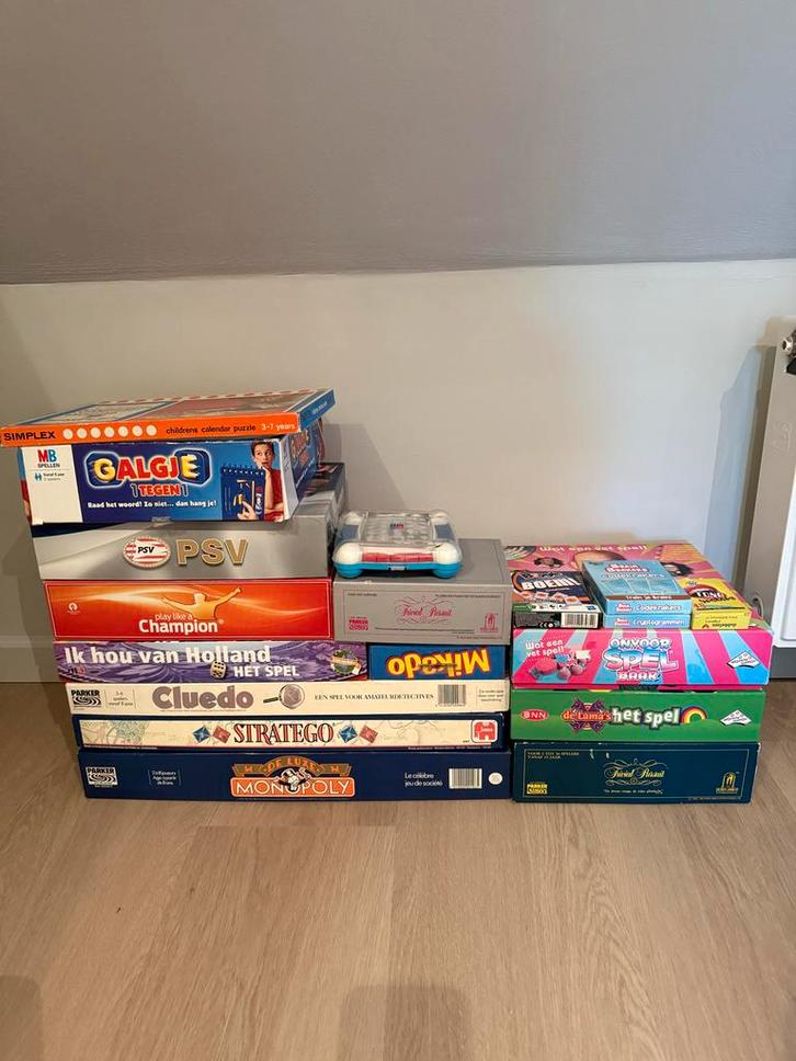 Grote Spellenverzameling - Bordspellen, Puzzels, Hobby en Vrije tijd, Gezelschapsspellen | Bordspellen, Gebruikt, Ophalen of Verzenden