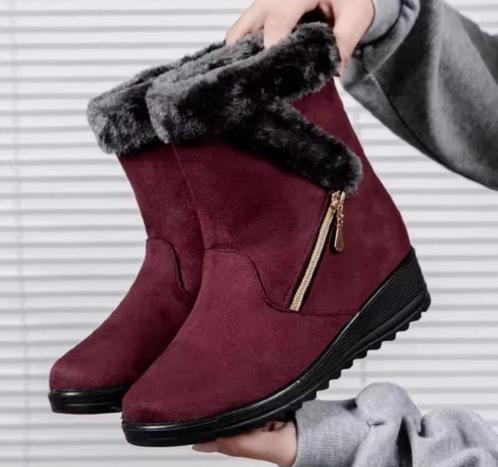 Dames laarzen laarsjes bont-look Warm Winter mode 2025 - 41, Kleding | Dames, Schoenen, Nieuw, Lage of Enkellaarzen, Rood, Ophalen of Verzenden