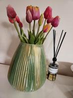 Kunst tulpen met vaas, Ophalen of Verzenden, Zo goed als nieuw