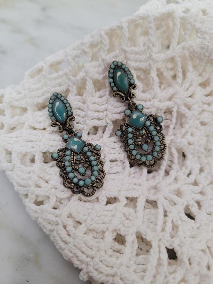 Bohemian oorbellen, Sieraden, Tassen en Uiterlijk, Oorbellen, Zo goed als nieuw, Hangers, Overige materialen, Overige kleuren