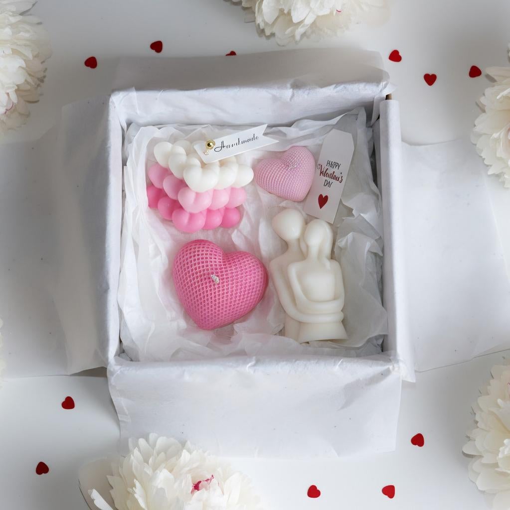 Handgemaakte Sojawas Kaarsenset, Gift set, Cadeauset, Overige materialen, Nieuw, Ophalen of Verzenden, Rood