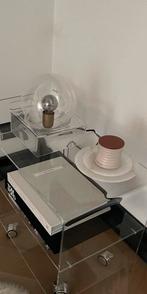 Tafellamp lamp schemerlamp glas bol bal plateau, Ophalen of Verzenden, Zo goed als nieuw, Glas, Minder dan 50 cm