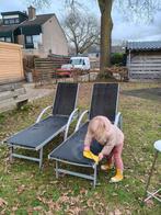 Inklapbare ligbedden, Tuin en Terras, Ophalen, Gebruikt, Aluminium, Inklapbaar