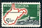 USA Verenigde Staten 1232 - West Virginia, Postzegels en Munten, Postzegels | Amerika, Ophalen of Verzenden, Noord-Amerika, Gestempeld