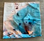 Kussenhoes IJsbeer 45x45cm dubbelzijdig bedrukt, Ophalen of Verzenden, Nieuw, Overige kleuren, Vierkant