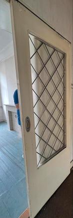 Schuifdeur glas in lood, Doe-het-zelf en Verbouw, Deuren en Horren, Ophalen, Gebruikt, 80 tot 100 cm, Binnendeur