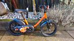 Oranje B'Twin kinderfiets - 14 inch, Fietsen en Brommers, Fietsen | Jongens, Ophalen, Gebruikt, 14 inch of minder, Handrem