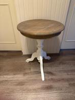 Houten Wijntafel / Bijzettafel, Huis en Inrichting, Minder dan 55 cm, Gebruikt, Rond, Hout