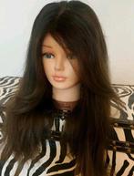 Pruik echt haar HD lace closure wig raw hair 18 inch bruin, Ophalen of Verzenden, Nieuw, Pruik of Haarverlenging
