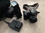 Sony alpha DSLR A350 incl flitser en minolta 28mm lens, Ophalen of Verzenden, Zo goed als nieuw, Sony
