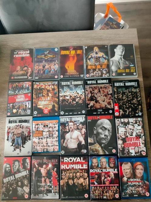 20 DvD's - WWE Raw Smackdown Royal Rumble 2000 T/M 2019, Cd's en Dvd's, Dvd's | Sport en Fitness, Zo goed als nieuw, Voetbal, Alle leeftijden