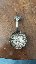 Antieke lepel met springend hert, Ophalen of Verzenden, Zilver