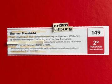 Bon 149 Thermen Maastricht 2e persoon 50% korting beschikbaar voor biedingen