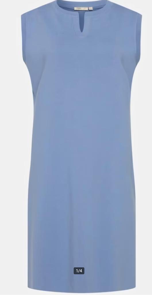 7904 Eco katoenen mouwloze trui jurk van PURE - maat 54/56, Kleding | Dames, Grote Maten, Nieuw, Jurk, Blauw, Verzenden
