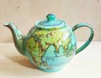 Deze vintage theepot van Cardew tekening uniek wereldkaart, Huis en Inrichting, Keuken | Servies, Keramiek, Overige typen, Ophalen of Verzenden